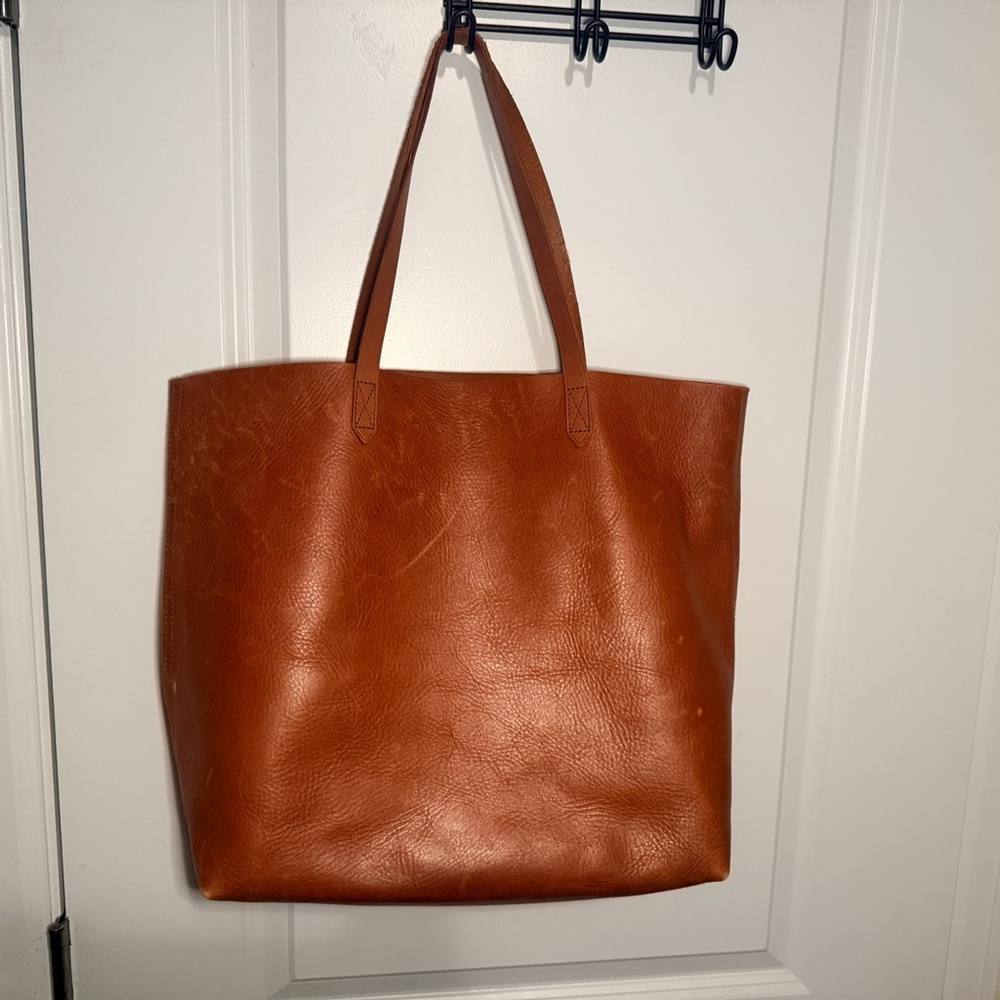 Madewell Tan Leather Tote Bag